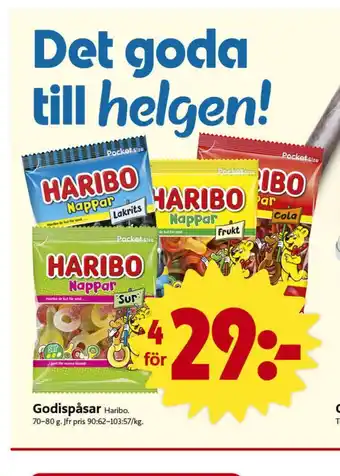 ICA Nära Nappar godispåsar lakrits erbjuda