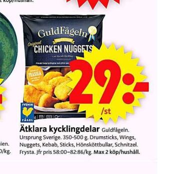 ICA Supermarket Guldfågeln kycklingben erbjuda