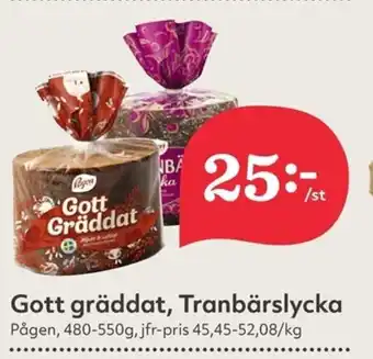 Hemköp Gott gräddat, Tranbärslycka Pågen erbjuda