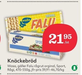 Hemköp Knäckebröd Wasa erbjuda