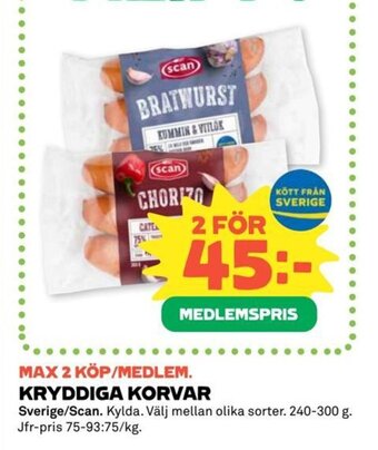 Coop KRYDDIGA KORVAR erbjuda
