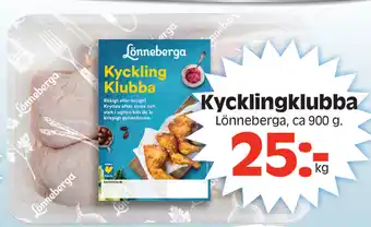 Götgatsbacken Lönneberga Kycklingklubba 900g. erbjuda