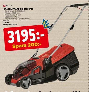 Jem&Fix Gräsklippare ge-cm 36/36 erbjuda