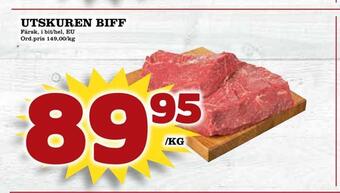 Din Mat Utskuren biff erbjuda