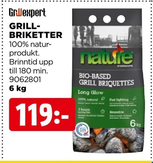 Grillbriketter erbjudande hos Jem&Fix