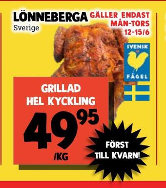 MatArket Grillad hel kyckling erbjuda