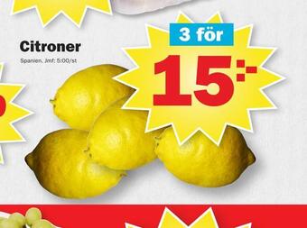 Pekås Citroner erbjuda