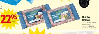 Matöppet Skinka salami erbjuda