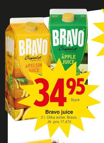 Matöppet Bravo juice erbjuda