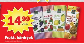 Pekås Frukt, bärdryck erbjuda
