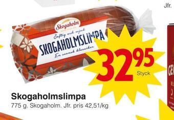 Matöppet Skogaholmslimpa erbjuda