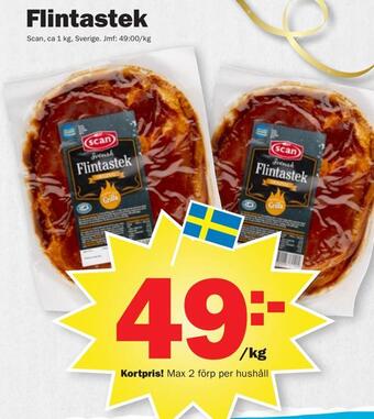 Pekås Flintastek erbjuda