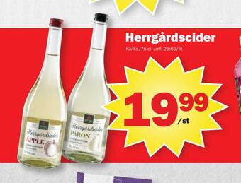 Pekås Herrgårdscider erbjuda
