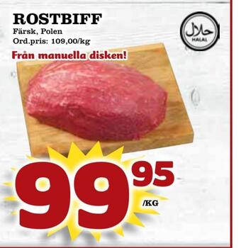 Supergrossen Rostbiff erbjuda