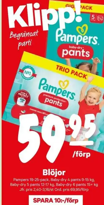 City Gross Blöjor Pampers erbjuda
