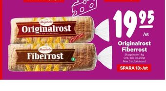 City Gross Originalrost toastbröd erbjuda