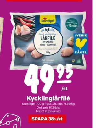 City Gross Kronfågel kycklinglårfilé erbjuda