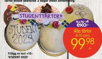 EKO Alla tårtor erbjuda