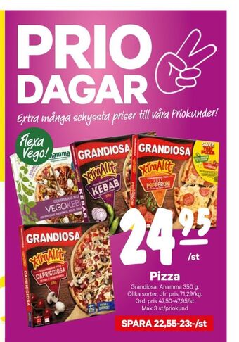 City Gross Anamma gott & grönt pizza erbjuda