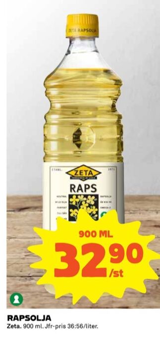 Coop Zeta rapsolja erbjuda