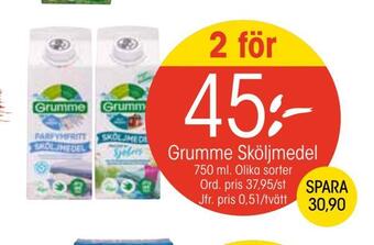 EKO Grumme sköljmedel erbjuda