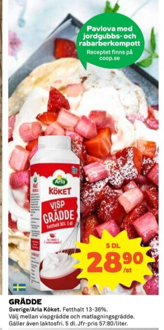 Coop Arla köket vispgrädde erbjuda