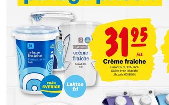 City Gross Garant crème fraiche erbjuda