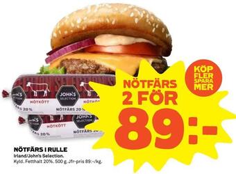 Stora Coop Nötfärs i rulle erbjuda