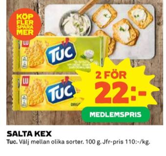 Coop Tuc smörgåskex erbjuda