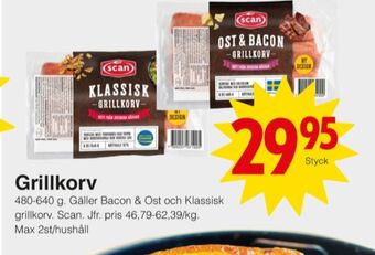 Matöppet Scan grillkorv erbjuda