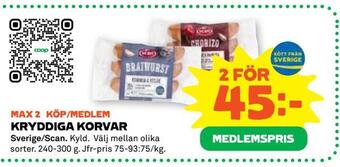 Stora Coop Kryddiga korvar erbjuda