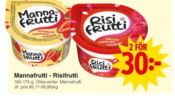 Matöppet Risifrutti mellanmål erbjuda