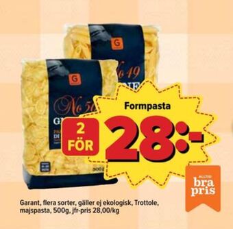 Östenssons Garant pasta sorterad erbjuda
