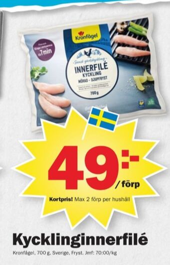 Pekås Kronfågel kycklinginnerfilé erbjuda