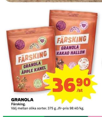 Stora Coop Granola erbjuda