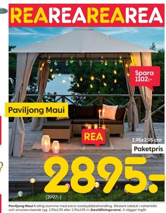 Rusta Dynor paviljong erbjuda