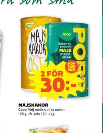 Stora Coop Coop majskakor erbjuda