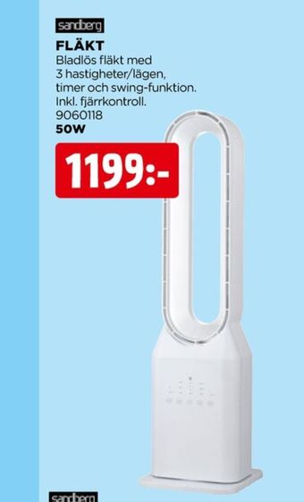 Jem&Fix Sandberg golvfläkt erbjuda