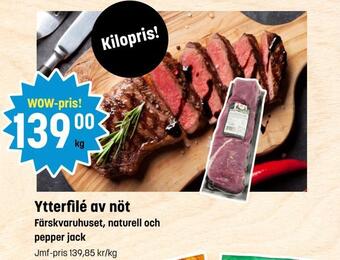 Ytterfilé av nöt