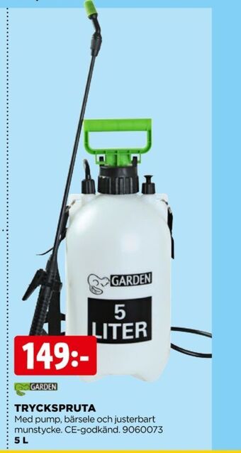 Jem&Fix Garden tryckspruta erbjuda