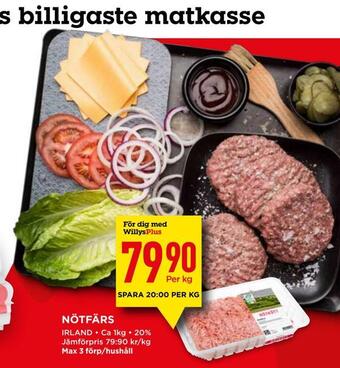 Willys Nötfärs erbjuda