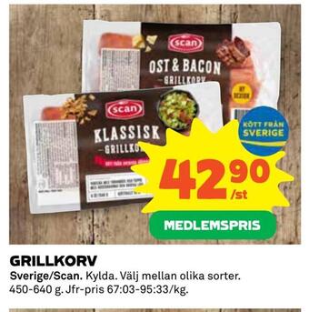 Coop Daglivs Grillkorv erbjuda
