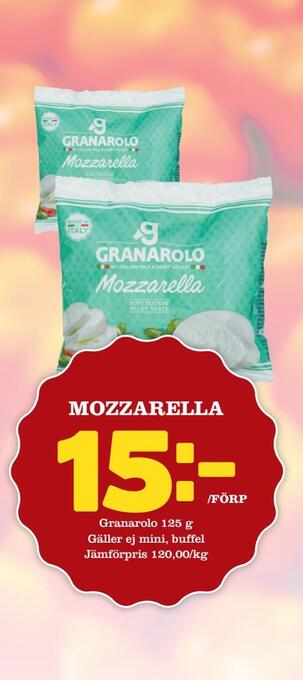 minmatbutik Mozzarella erbjuda