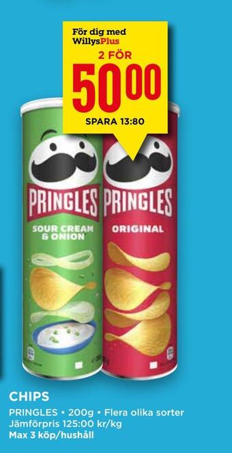 Willys Chips erbjuda