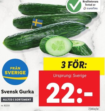 Lidl Svensk Gurka erbjuda