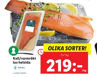 Lidl Kall/varmrökt lax helsida erbjuda