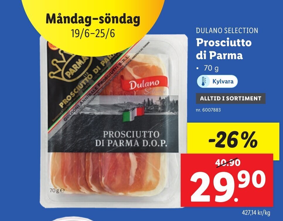 DULANO SELECTION PROSCIUTTO DI PARMA erbjudande hos Lidl