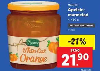 Lidl MARIBEL Apelsin-marmelad erbjuda