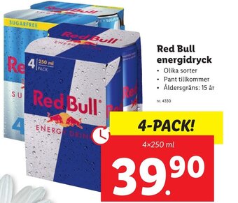Lidl Red Bull energidryck erbjuda