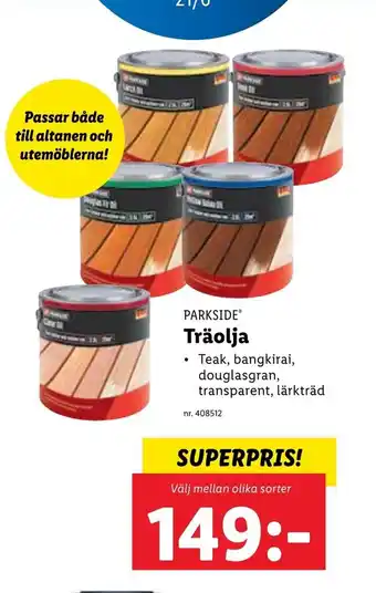 PARKSIDEⓇ Träolja